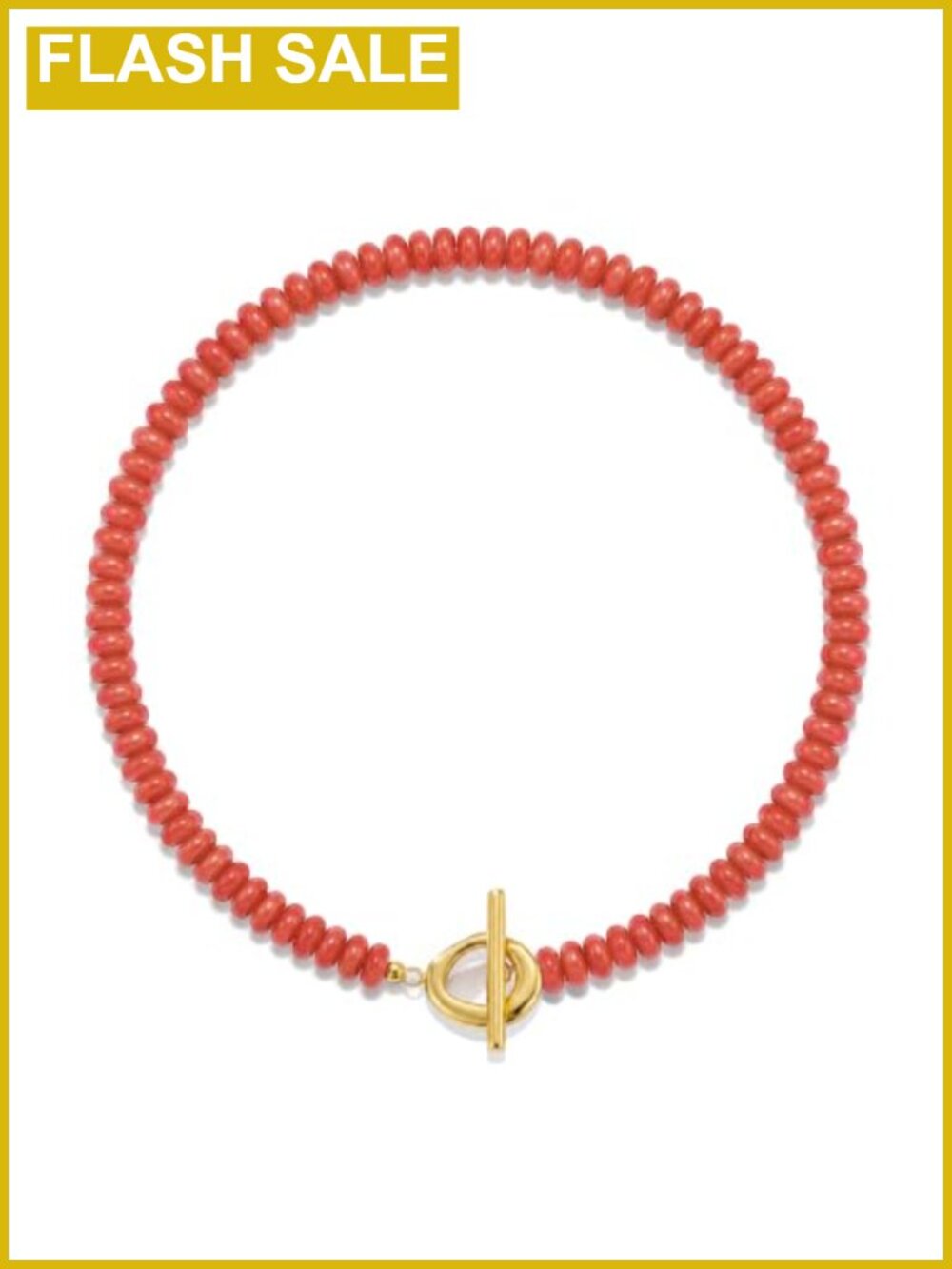 Boho Beaded Choker Necklace Natural Stone Stainless Steel Toggle Clasp